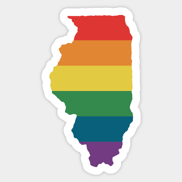 Illinois State Rainbow Sticker by n23tees